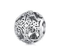 ZUOHUI Encanto calado del Árbol de la Vida de Plata que se adapta a la pulsera Pandora