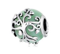 ZUOHUI Juego de dijes de cuentas de plata de ley S925: colgantes de cristal de amazonita y amatista con diseño del Árbol de la Vida for joyería DIY.(Tree of Life Dongling Stone)