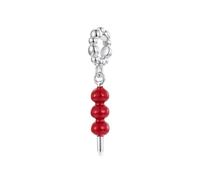 ZUOHUI Juego de dijes de plata de ley S925 for mujer, nudo chino, bolsa de la suerte, cuentas de espino y tomate, regalo for ella, compatible con pulseras Pandora/Troll(Candied Hawthorn)