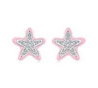 ZUOHUI Pendientes de plata de ley S925 con diseño floral rosa for mujer, hipoalergénicos, minimalistas, románticos, ideales for oficina, boda y viajes.
