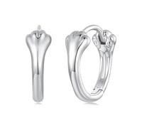 ZUOHUI Pendientes de plata de ley S925 con forma de pata de gato for mujer, pequeños aros hipoalergénicos, regalo minimalista for la oficina, bodas y viajes.