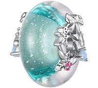 ZUOHUI Plata 925 Fiesta Campana Guirnalda Charm for Pandora | Compatible con Troll Biagi Chamilia esmalte árbol oso DIY regalo Colgante Cumpleaños San Valentín Navidad