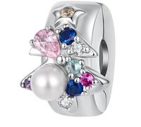 ZUOHUI Plata 925 Fiesta Campana Guirnalda Charm for Pandora | Compatible con Troll Biagi Chamilia esmalte árbol oso DIY regalo Colgante Cumpleaños San Valentín Navidad