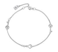 ZUOHUI Pulsera de Plata de Ley S925 con 3 Llaves, Regalo de San Valentín, Pulsera de Corazón de la Suerte con Circón, Joyería con Dije de Llave de Amor/Salud/Riqueza for Ella