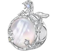 ZUOHUI Set de Charm Ala Llave 925 Plata for Pandora Pulsera DIY | Unicornio Compatible con Troll Biagi Chamilia Cuenta Vidrio Suministros Joyería Cumpleaños Día de San Valentin
