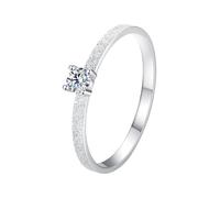 ZUOHUI Shimmering Star Moissanite Stacking Ring for Women - 925 Sterling Silver Geometric Band | Suitable for Wedding, Anniversary & Daily Wear (Sizes 6-8)(6)