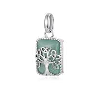ZUOHUI Tree Life - Abalorios de aventurina verde for pulseras Pandora