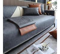 ZUOIIC Funda de sofá para 1, 2, 3, 4 plazas, piel sintética, antideslizante, impermeable, protección para sofá, perro, gato