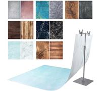 ZUOMIDIE 7 Unidades, 14 Patrones, Papel de Fondo Gradual Doble Cara, Resistente al Agua, Reutilizable, 34 x 23 Pulgadas, Morandi Photo Tabletop Backdrops para Comida Joyería Cosméticos Maquillaje