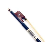 ZUOMU 1 PPCS Fuerte De Fibra De Carbono Negro Viola Bow, Bowhair White Horsetail, Snakewood Frog Arco violín tamaño completo