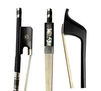 ZUOMU 3/4 Fibra De Carbono De Alta Calidad Basco Doble Basco Francés Cabello De Caballo Blanco Arco violín tamaño completo