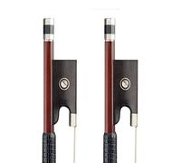 ZUOMU 4/4 Bow Bow Bow Bow Round Stick Silver Worning Ebony Frog Arco violín tamaño completo