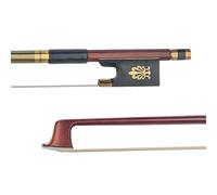 ZUOMU 4/4 Tamaño PERNAMBUCO Violín Bow Sheep Leather Wrap Frog De Ébano Con Cabello Blanco Mongolia Cabello Arco violín tamaño completo