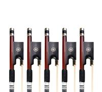 ZUOMU 5pcs/1set Brasilwood Bow 4/4 Fiddle Bow Respuesta Rápida Alambre De Ala Plateada Y Condenado De Seda Negra Arco violín tamaño completo