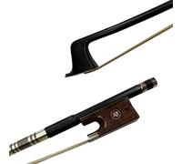 ZUOMU 8pcs De 4/4 Violín De Carbono Fibra De Carbono Fibra De Carbono Negro Bow Ebony Nickel Sivler Ebony Frog 4/4 Arco violín tamaño completo