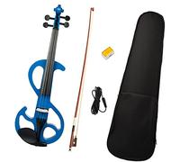 ZUOMU Juego De Violín Eléctrico De Madera Maciza 4/4 Con Arco De Madera De Brasil + Estuche De Transporte + Cable De Audio Violón Set