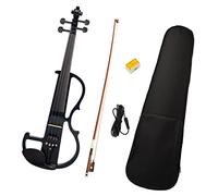 ZUOMU Juego De Violín/violín Eléctrico De Tamaño Completo 4/4 con Arco De Madera De Brasil, Estuche, Cable De Audio Violón Set