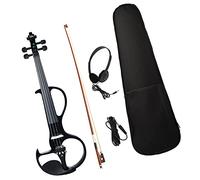 ZUOMU Violín Eléctrico 4/4, Violín Silencioso De Madera De Tamaño Completo Con Funda Para Auriculares Con Lazo Violón Set