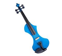 ZUOMU Violín Eléctrico, Violín De Madera Maciza Tallado A Mano, Violín De Tamaño Completo 4/4 Con Estuche, Arco, Cable De Audio Violón Set (Color : Blue)