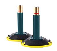 ZUOS A pair of 6" Vertical Vacuum Suction Cup with Metal Handle,Heavy Duty Vertical Hand-held Cups for Flat to Curved Surfaces, Brass Pump with Protective Cover (2 PACK)