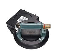 ZUOS Ventosa de vidrio Powr-Grip de 8 pulgadas para elevación de granito y vidrio, elevador de vidrio al vacío con mango de metal y bomba de latón, capacidad de carga de 220 libras (metal de 8