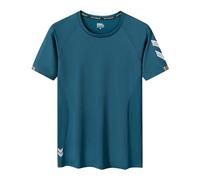ZUOYIMEI Men Sportshirt Men Streetwear Men Leinenhemd Men T-Shirt Men Kurzarm Stretch Men Shirt Men Casual T-Shirt Men Tops D-Green1 7XL