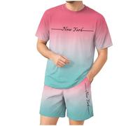 Zuoyue - Chándal para hombre, conjunto corto para hombre, conjuntos de camisa, para hombres, pantalones cortos, casual, playa, de gran tamaño, conjuntos, verano, playa, vacaciones, informal, para ocio