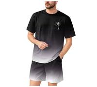 Zuoyue - Conjunto de running para hombre, ropa interior, para hombre, para hombre, pantalones cortos, holgados, informal, 2 piezas, para uso diario, deporte, A-le negro, XL