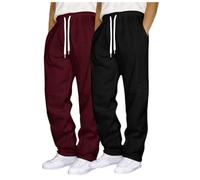 Zuoyue Jogging Hombre Ancho Pantalones Correr Training Casual Pantalones Pantalones Chándal Hombres Trabajo Transpirable con Cordón Y Bolsillos Trabajo Pantalones Trabajo Hombres Sportswear, Vin-B., M