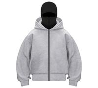 Zuoyue Sudadera con Capucha Hombre con Capucha y Pasamontañas Sudadera Deportiva Running Unisex Invierno Hombre Invierno Chaqueta Cálida para El Día a Día, Deportes Al Aire Libre y Senderismo