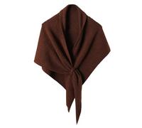 Zuoyue Women's Shawl Knit Triangle Scarf Cozy Solid Color Wrap Soft Neck Warmer Blanket Shoulder Top Sweater Chal pequeño envolvente Decoración de cuello Flase Camisa Femenina, Cafe-a., Talla única