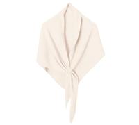 Zuoyue Women's Shawl Knit Triangle Scarf Cozy Solid Color Wrap Soft Neck Warmer Blanket Shoulder Top Sweater Chal pequeño envolvente Decoración de cuello Flase Camisa Femenina, Blanc-A., Talla única