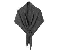 Zuoyue Women's Shawl Knit Triangle Scarf Cozy Solid Color Wrap Soft Neck Warmer Blanket Shoulder Top Sweater Chal pequeño envolvente Decoración de cuello Flase Camisa Femenina, Gris Foncé-A, Talla
