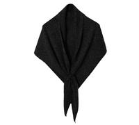 Zuoyue Women's Shawl Knit Triangle Scarf Cozy Solid Color Wrap Soft Neck Warmer Blanket Shoulder Top Sweater Chal pequeño envolvente Decoración de cuello Flase Camisa Femenina, El negro-a, Talla única