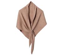 Zuoyue Women's Shawl Knit Triangle Scarf Cozy Solid Color Wrap Soft Neck Warmer Blanket Shoulder Top Sweater Chal pequeño envolvente Decoración de cuello Flase Camisa Femenina, Brun-a, Talla única