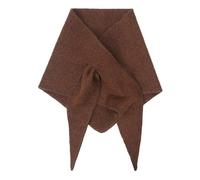 Zuoyue Women's Shawl Knit Triangle Scarf Cozy Solid Color Wrap Soft Neck Warmer Blanket Shoulder Top Sweater Chal pequeño envolvente Decoración de cuello Flase Camisa Femenina, Café-c, Talla única