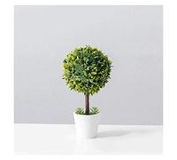 ZUOZUIYQ Flores y jarrón Artificiales Plantas Artificiales realistas Bonsai, Flores de simulación de plástico Artificial con jarrón de plástico, pequeñas Plantas de macetas para la Sala de Estar