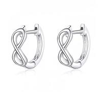 ZUOZUIYQ Geométrico Infinity Love Hoop Pendientes para Mujeres 925 Joyas Diarias Accesorías Bijoux