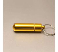 ZUOZUIYQ Pastillero Semanal Organizador De Pastillas De Viaje Portátil Aleación De Aluminio Se Puede Poner En El Pastillero De Bolsillo con Diseño A Prueba De Humedad Pequeño Oro 1 Paquete