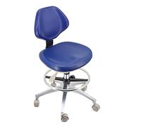 ZUOZUIYQ Silla de Asistente de Taburete de Doctor Ajustable de 360 Grados Rotación con Respaldo y reposapiés Silla Dentista Taburete de Doctor PU Cuero, a, m