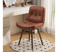 ZUOZUIYQ Silla de Oficina, sillas de Comedor Acento Modernas, Silla de Taburete de tocador, sillas de Sala de Estar con Patas de Metal Negro, Respaldo ergonómico tapizado, para la habitación/Sala de