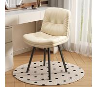 ZUOZUIYQ Silla de Oficina, sillas de Comedor Acento Modernas, Silla de Taburete de tocador, sillas de Sala de Estar con Patas de Metal Negro, Respaldo ergonómico tapizado, para la habitación/Sala de