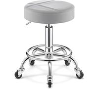 ZUOZUIYQ Silla de Taburete de Trabajo Redondo 360 ° Paburas de Rodadura giratoria 44-60 cm Heces Ajustables con 5 Ruedas y pie