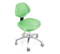 ZUOZUIYQ Silla Dentista Ajustable Silla de Taburete de Doctor Rotación de 360 Grados con Respaldo de la Silla de Oficina en el hogar de Cuero PU, F, M