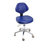 ZUOZUIYQ Silla Dentista Ajustable Silla de Taburete del médico Silla de 360 Grados con la Silla de Oficina en el hogar de Cuero con Respaldo del Respaldo, E, XL