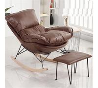 ZUOZUIYQ Silla tapizada con Brazos, cómoda Silla u200b, con Mecedora de sofá en el Taburete, Asiento de Cine en casa Moderno Moderno sin Aliento para Sala de Estar, a Prueba de Tierra y a Prueba de