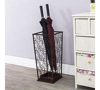 ZUOZUIYQ Soporte Paraguas, Arte de Hierro Estilo Europeo Bandeja de Goteo aterrizando rectángulo Paraguas de manejo Largo, b