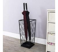 ZUOZUIYQ Soporte Paraguas, Arte de Hierro Estilo Europeo Bandeja de Goteo aterrizando rectángulo Paraguas de manejo Largo, un