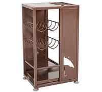 ZUOZUIYQ Soportes Paraguas de Hierro Forjado Creativo para Paraguas, Inicio/comercialización de Almacenamiento para Paraguas fácil de Mover, Puede Contener Paraguas largas y Cortas (Color: Bronce)