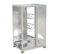 ZUOZUIYQ Soportes Paraguas de Hierro Forjado Creativo Paraguas, Inicio/comercialización de Almacenamiento para Paraguas fácil de Mover, Puede Contener Paraguas largas y Cortas (Color: Plateado)